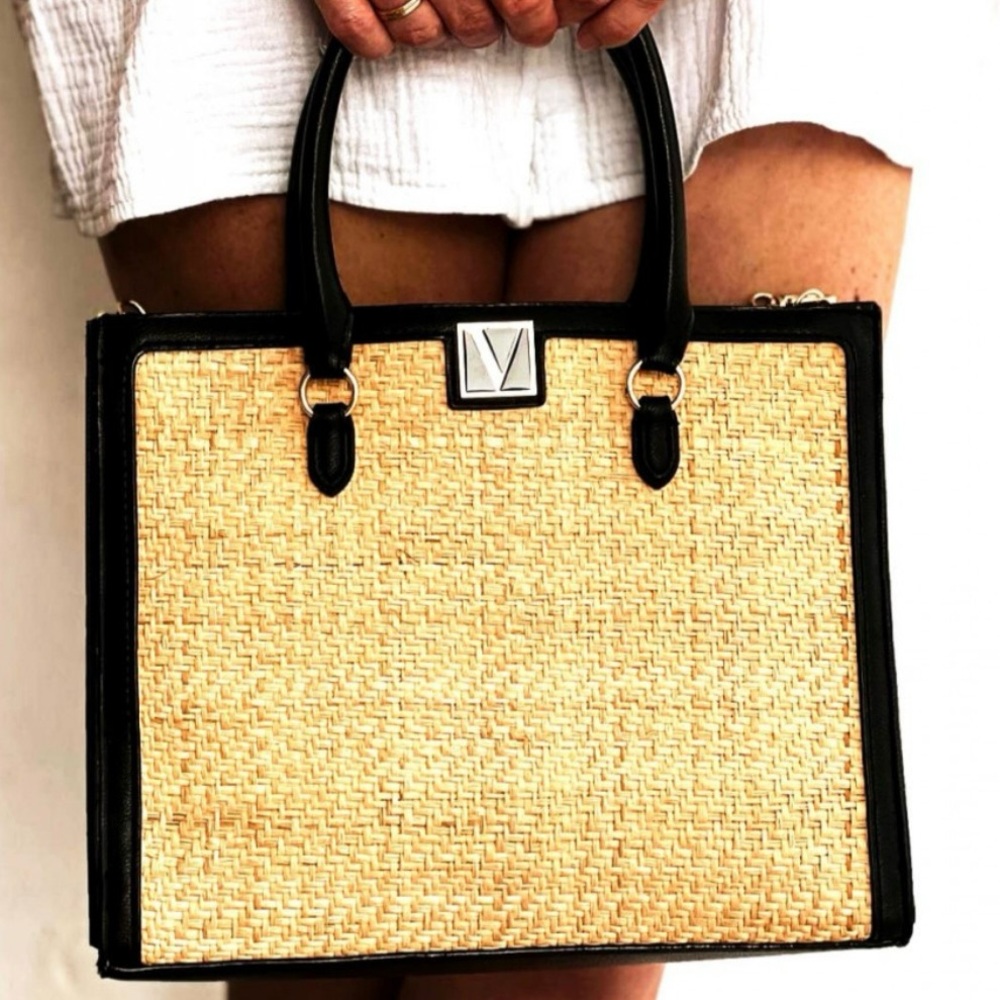 Victoria's Secret Black and Tan Crossbody Bag